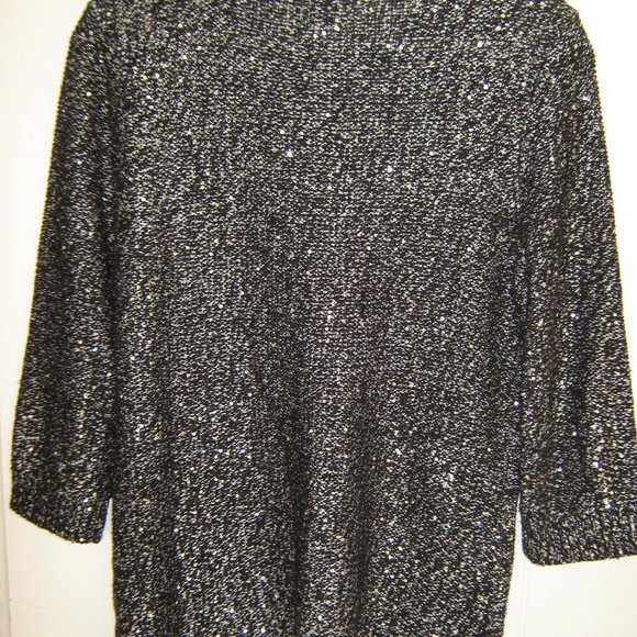 Anne Klein Black and Silver Sweater - Picture 3 of 3